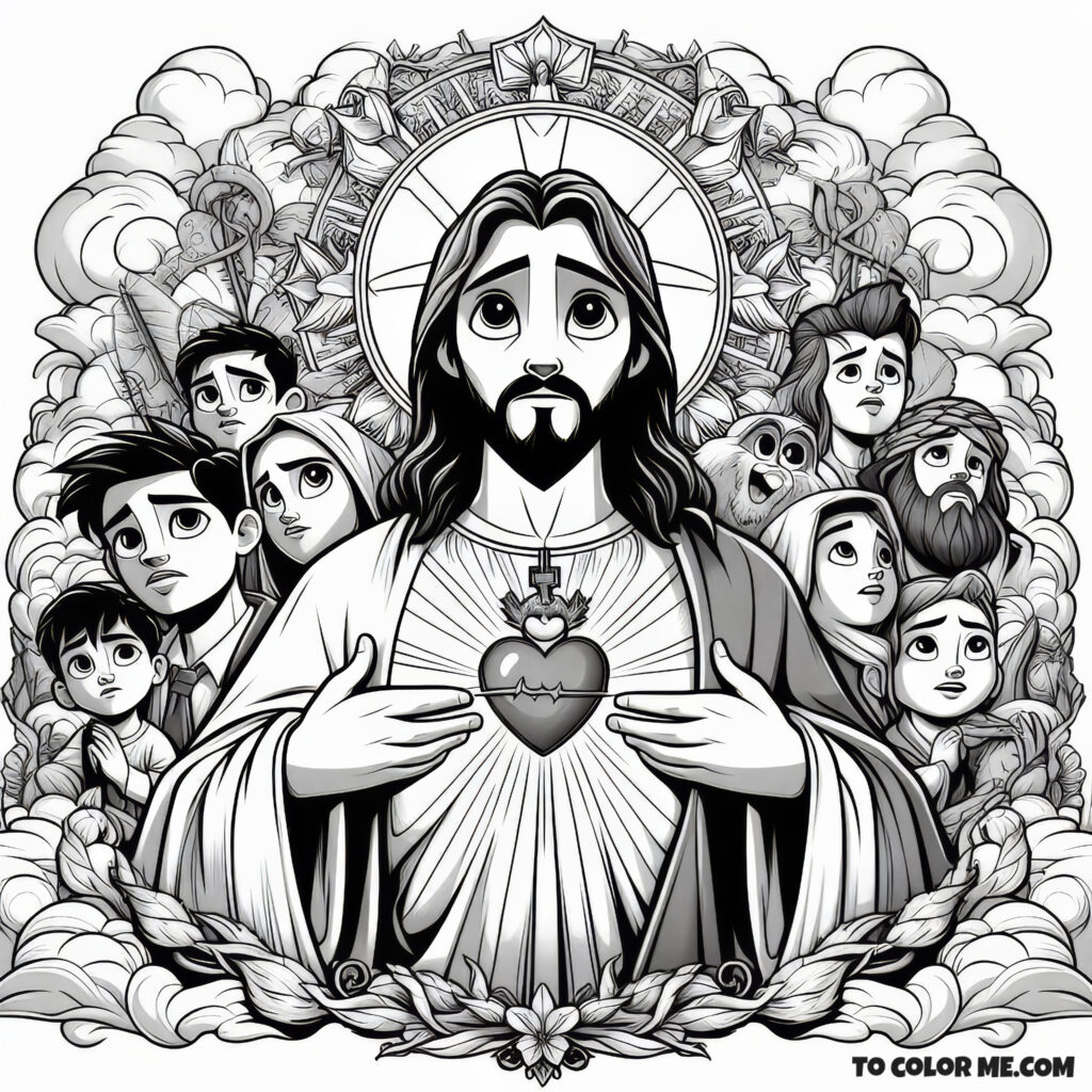 Sacred Heart Coloring: A Page of Jesus’ Unfailing Love