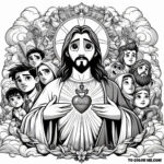 Sacred Heart Coloring: A Page of Jesus’ Unfailing Love