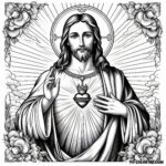 Sacred Heart of Jesus: Coloring the Emblem of Divine Love