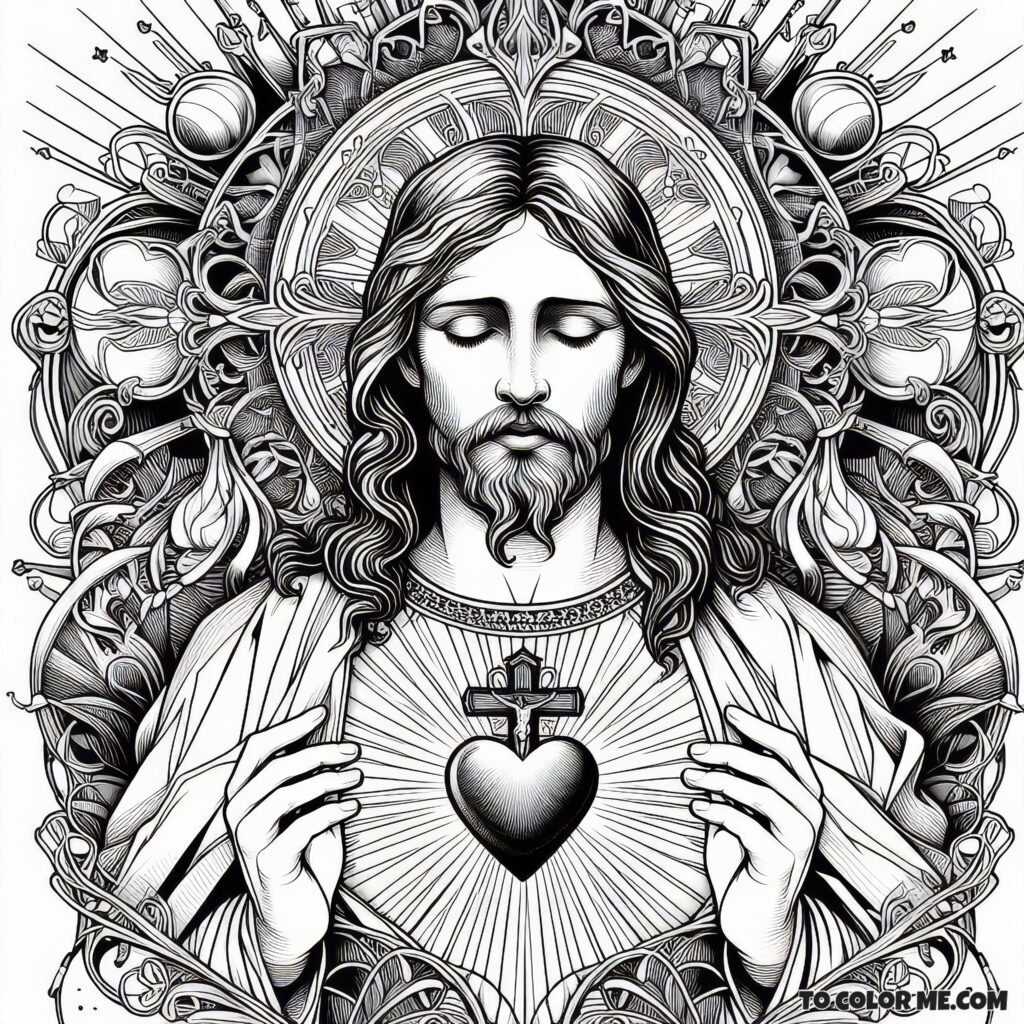 The Consuming Heart of Christ: A Coloring Expression