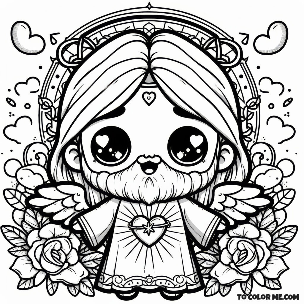 Sacred Heart of Jesus: Coloring the Fountain of Mercy