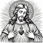 Sacred Heart Elevation: A Holy Mass Coloring Moment