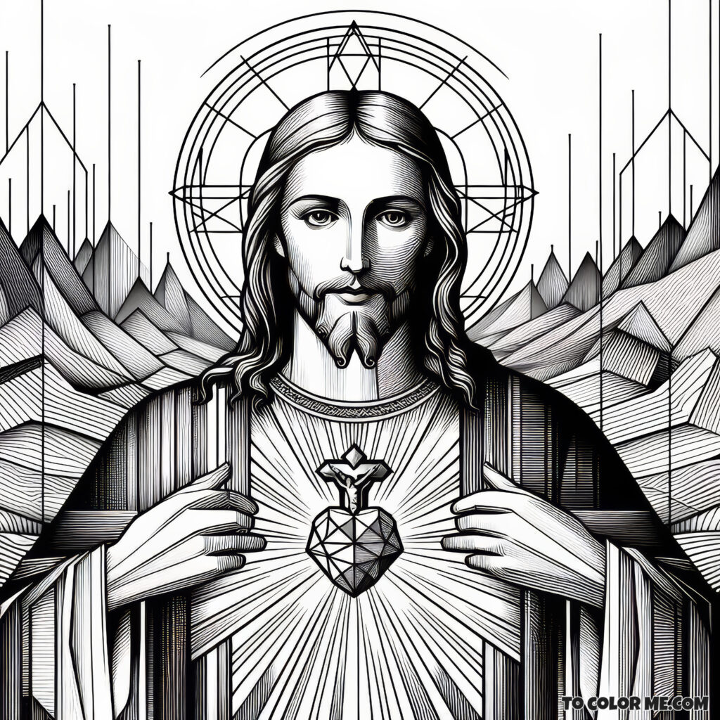 Coloring the Heart of Salvation: Jesus’ Sacred Love