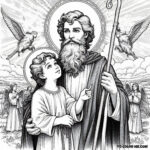 Saint Barnabas: Coloring Pages of Apostolic Unity