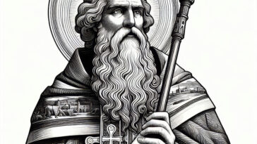 Royal Saint of the Emerald Isle: Columba’s Coloring Page