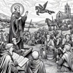 The Preacher Prince: Saint Columba’s Coloring Story