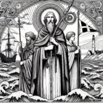 Emerald Isle’s Evangelist: Saint Columba’s Coloring Page