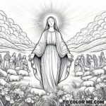 Assumption of Mary: Heavenly Coloring Page