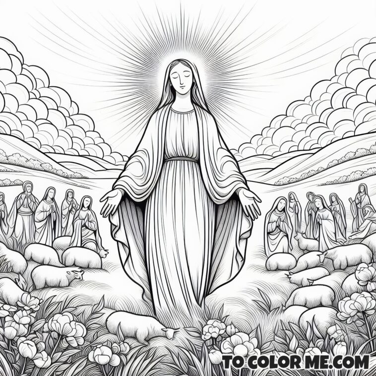 Assumption of Mary Heavenly Coloring - Assumption Of The Blessed Virgin Mary00001 758x758 