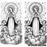 Mary's Coronation in Heaven: Holy Day Coloring