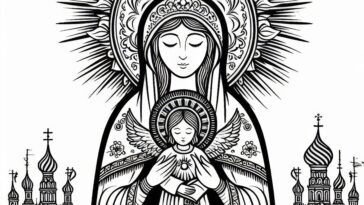 Mary Assumed into Heaven: Faith-Based Coloring