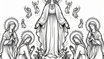 Marian Feast Day: Assumption Coloring Book Page