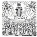 Body and Soul in Heaven: Mary's Assumption Coloring