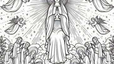 August 15th Holy Day: Assumption Coloring Sheet