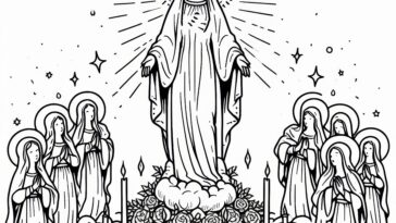Our Lady's Glorious Assumption: Catholic Coloring