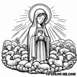 Mary's Heavenly Crown: Assumption Day Coloring