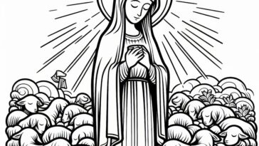 Mary's Heavenly Crown: Assumption Day Coloring