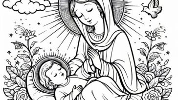 Dogma of the Assumption: Illustrative Coloring Page
