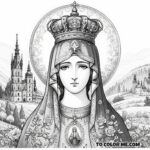 Black Madonna: Czestochowa Coloring Sheet