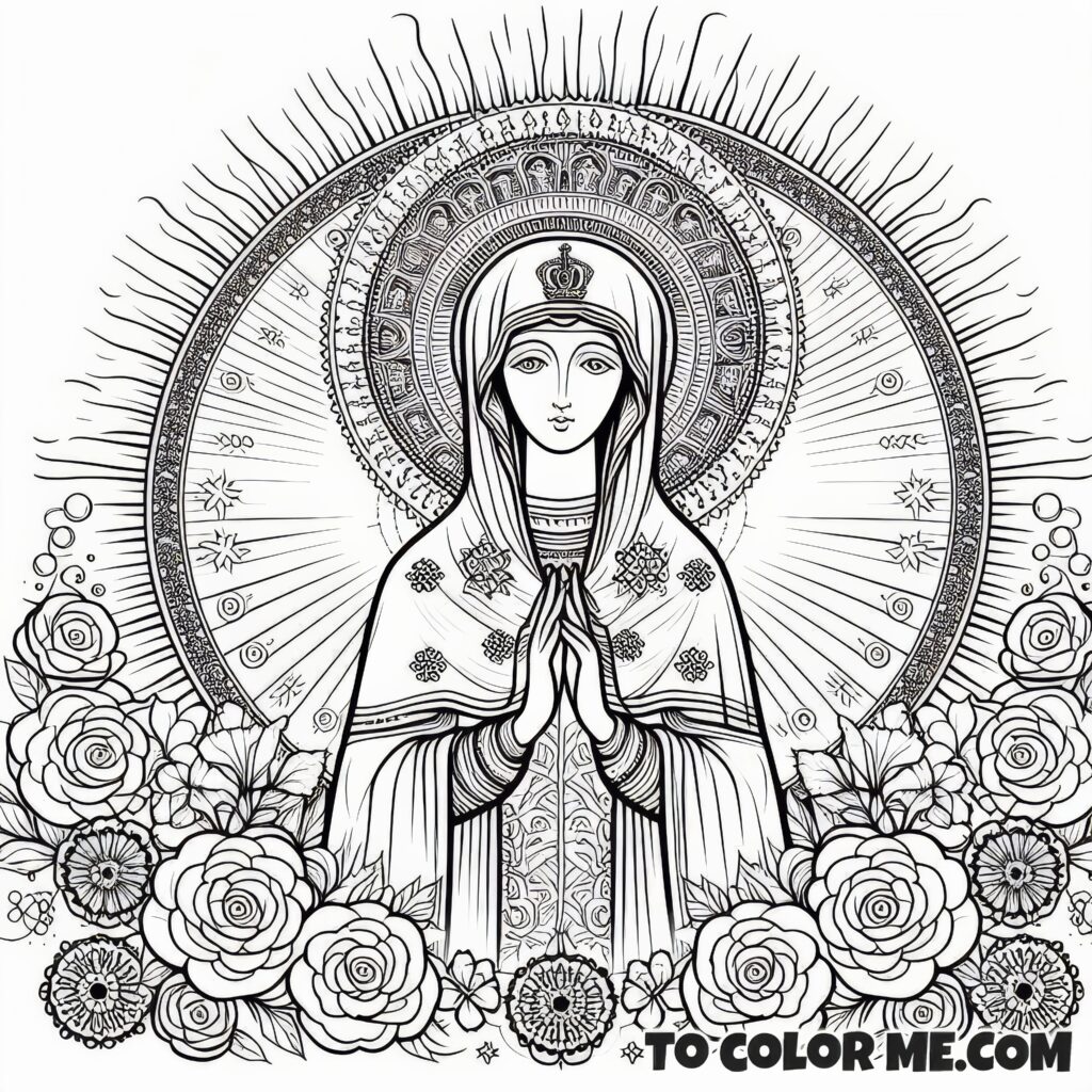Polish Patroness: Czestochowa Coloring Page