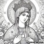 St. Luke's Madonna: Czestochowa Coloring Sheet