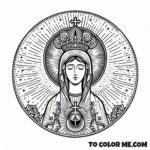 Jasna Góra Icon: Czestochowa Coloring Page