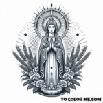 Polish Black Madonna: Coloring Sheet