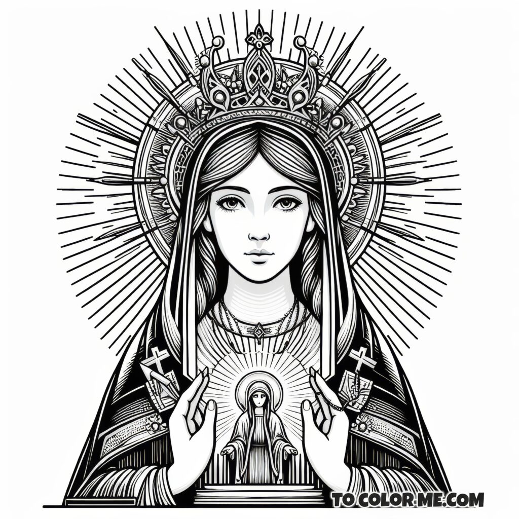 Miraculous Mary: Czestochowa Coloring Activity