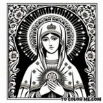 Prince Ladislaus' Madonna: Coloring Page