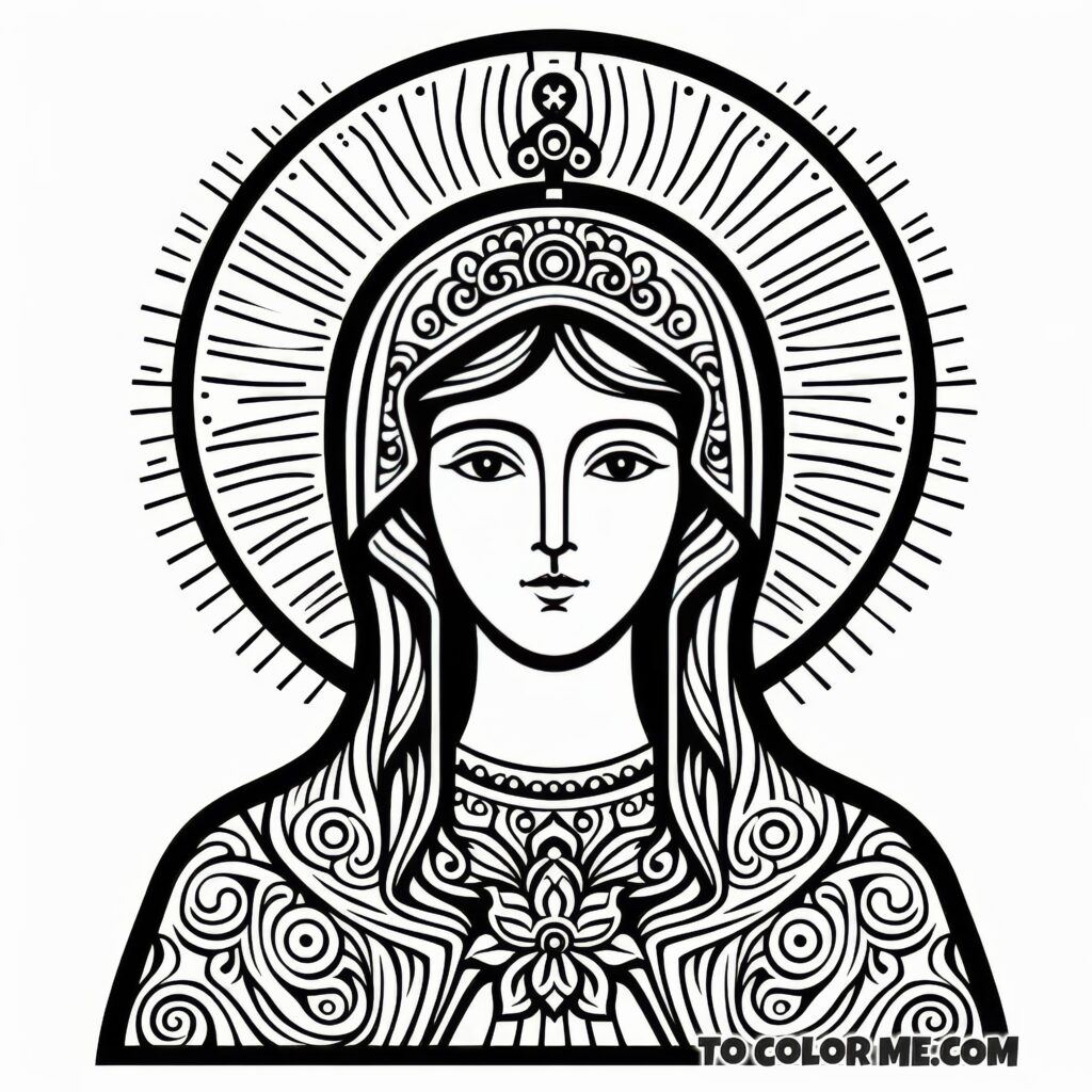 Legendary Icon: Czestochowa Coloring Sheet