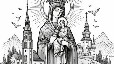 Miraculous Mary: Polish Icon Coloring Activity