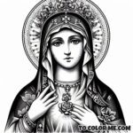Protectress of Poland: Our Lady Coloring Sheet