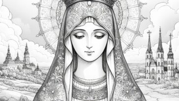 Heavenly Defender: Czestochowa Coloring Activity