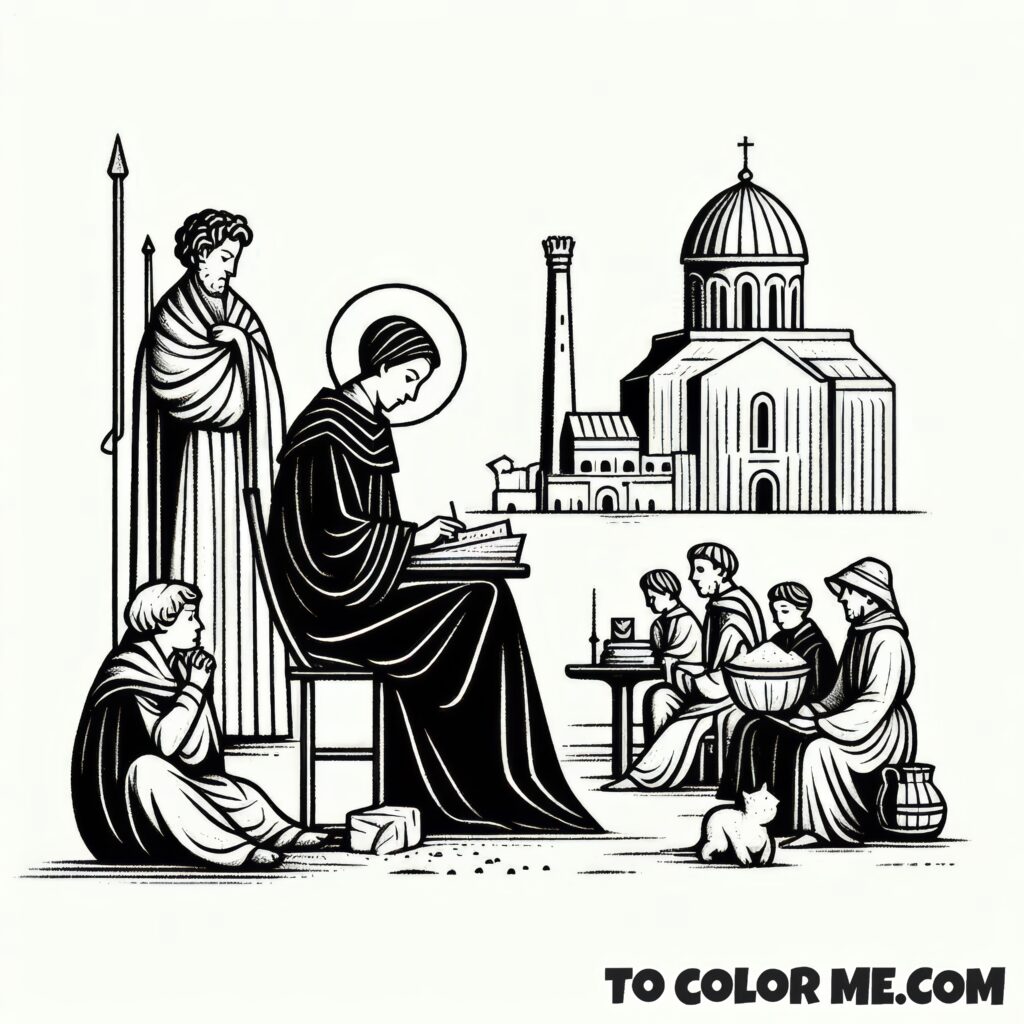 Repentant Antipope: Saint Hippolytus Coloring Book