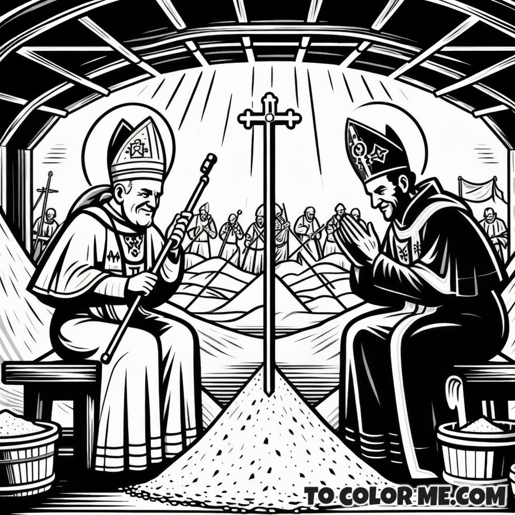 Roman Martyrs: Pontian and Hippolytus Coloring Book