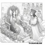 Blessed Virgin Mary: Queen of Heaven Coloring Sheet