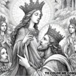 Mary's Royal Title: Catholic Queenship Coloring