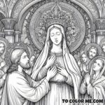 Queen of Angels: Marian Coloring Activity