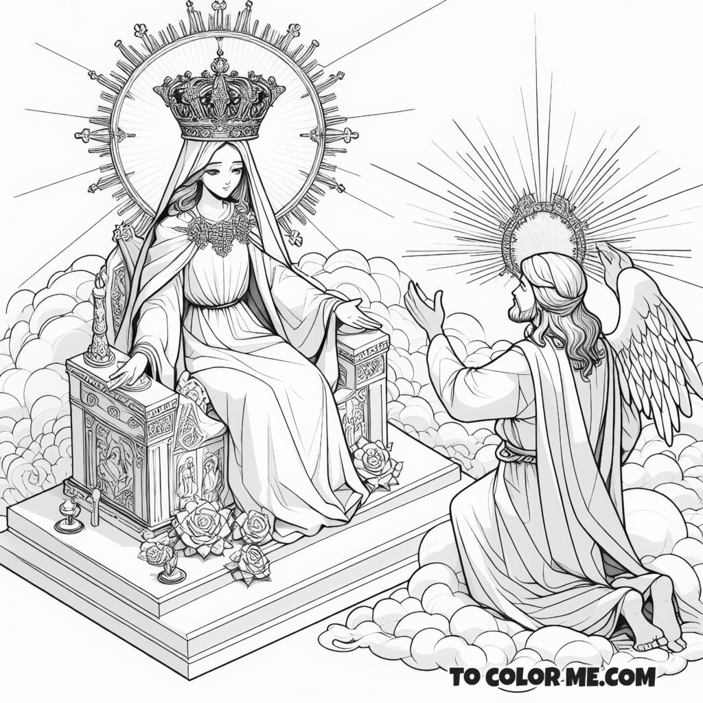 Queen of Saints: Blessed Virgin Coloring Sheet