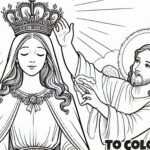 Queen of Peace: Marian Devotion Coloring Page