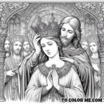 Blessed Mother's Crown: Queenship Coloring Activity