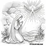 Mary's Fiat: Queen of Heaven Coloring Sheet