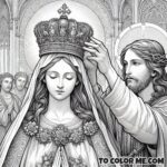 Marian Royalty: Queenship Coloring Page
