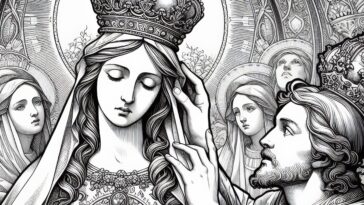 Mary's Royal Intercession: Catholic Coloring