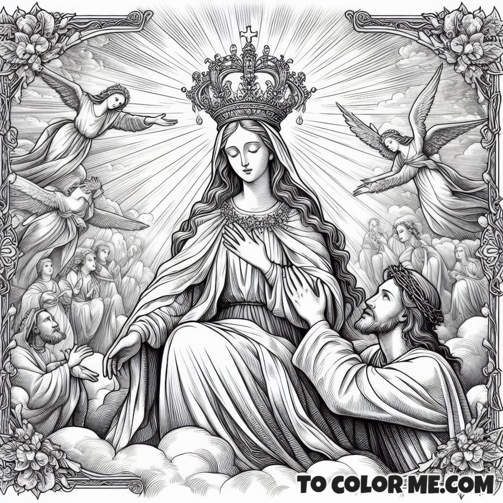 Our Lady's Crown: Catholic Coloring Activity