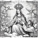 Our Lady's Crown: Catholic Coloring Activity