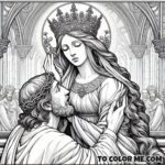 Queen Mother Mary: Heavenly Coloring Sheet