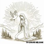 Blessed Virgin's Throne: Queenship Coloring