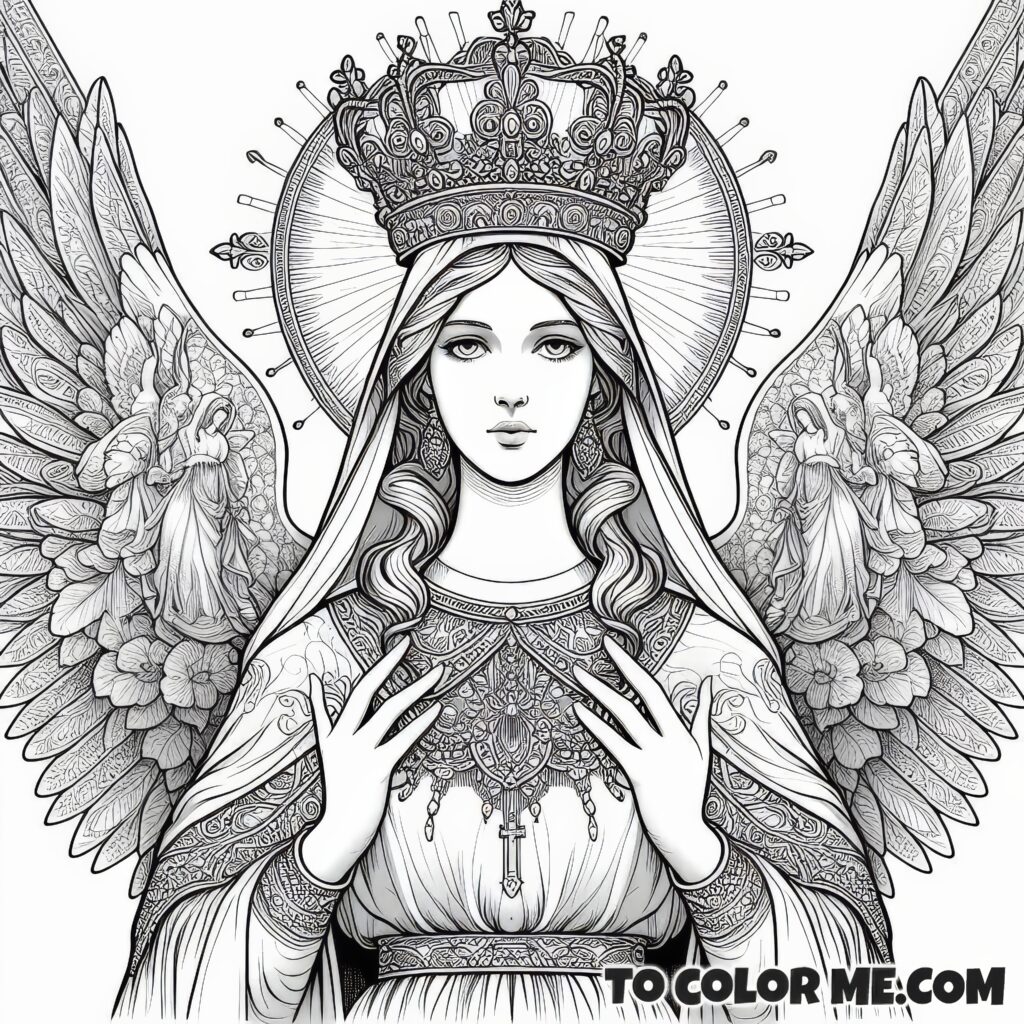 Queen of the Universe: Marian Coloring Activity