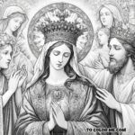 Our Lady's Reign: Catholic Coloring Page